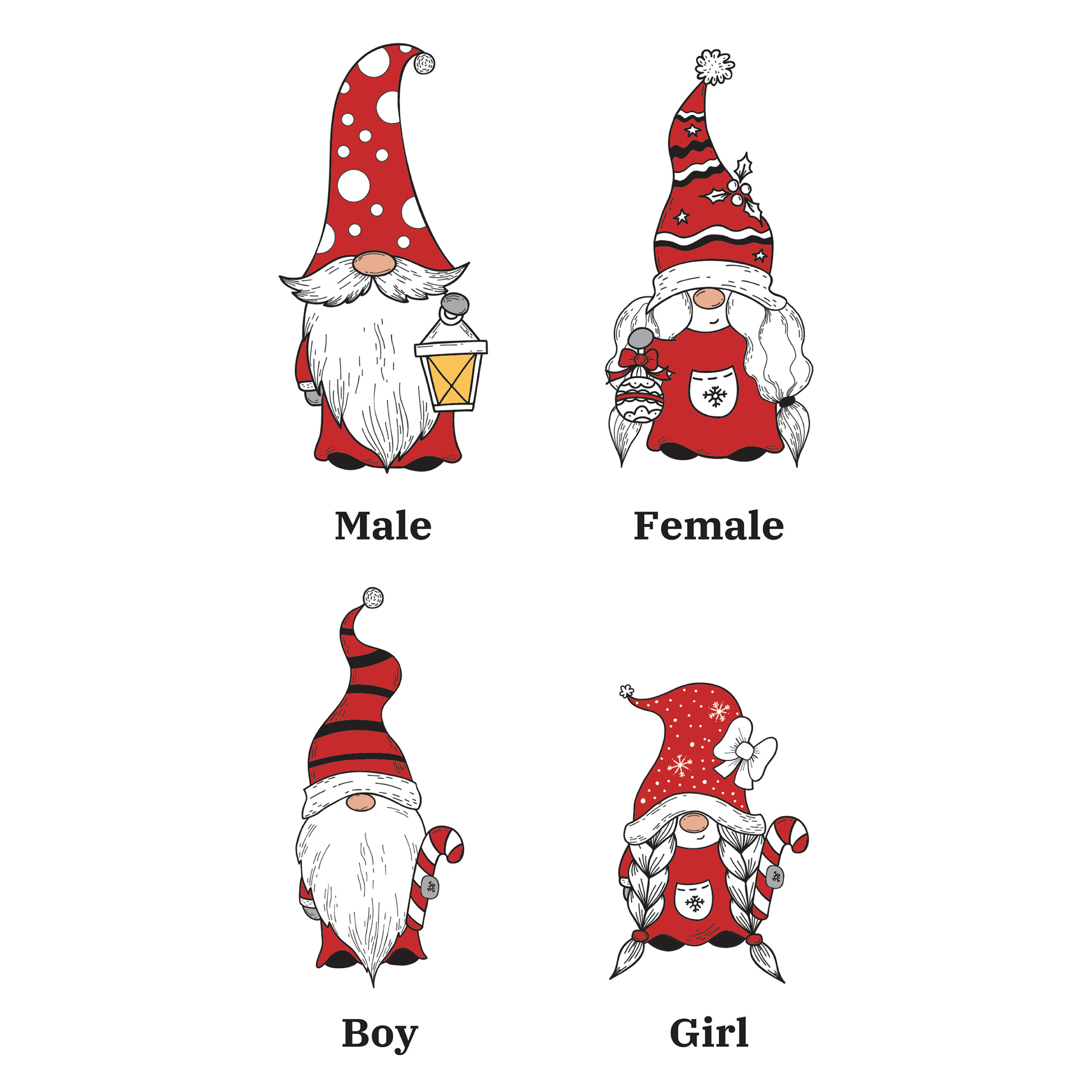 Personalised Gonk Family Christmas Cushion - Image 3