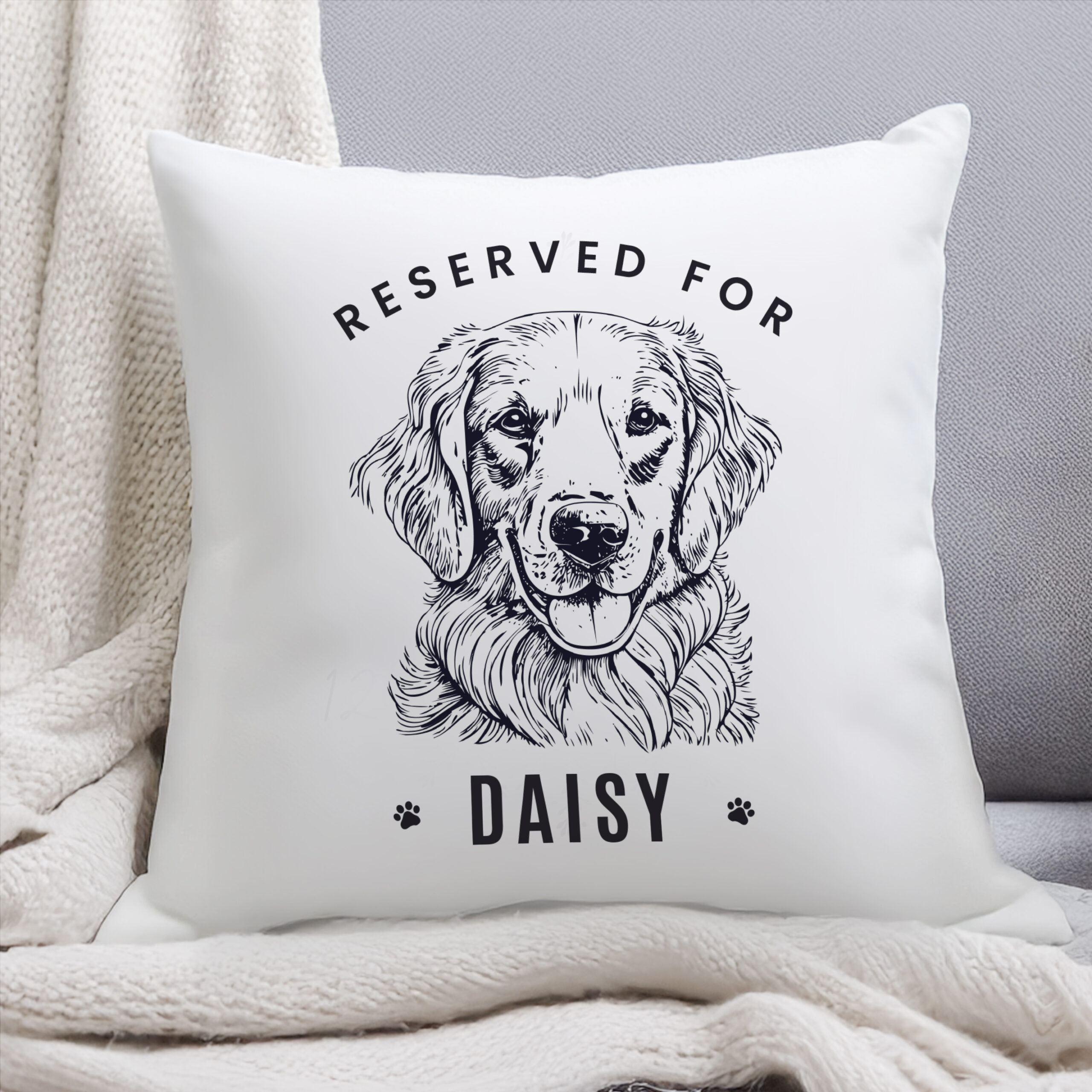 Personalised Reserved For Dog Breed Cushion - Image 7