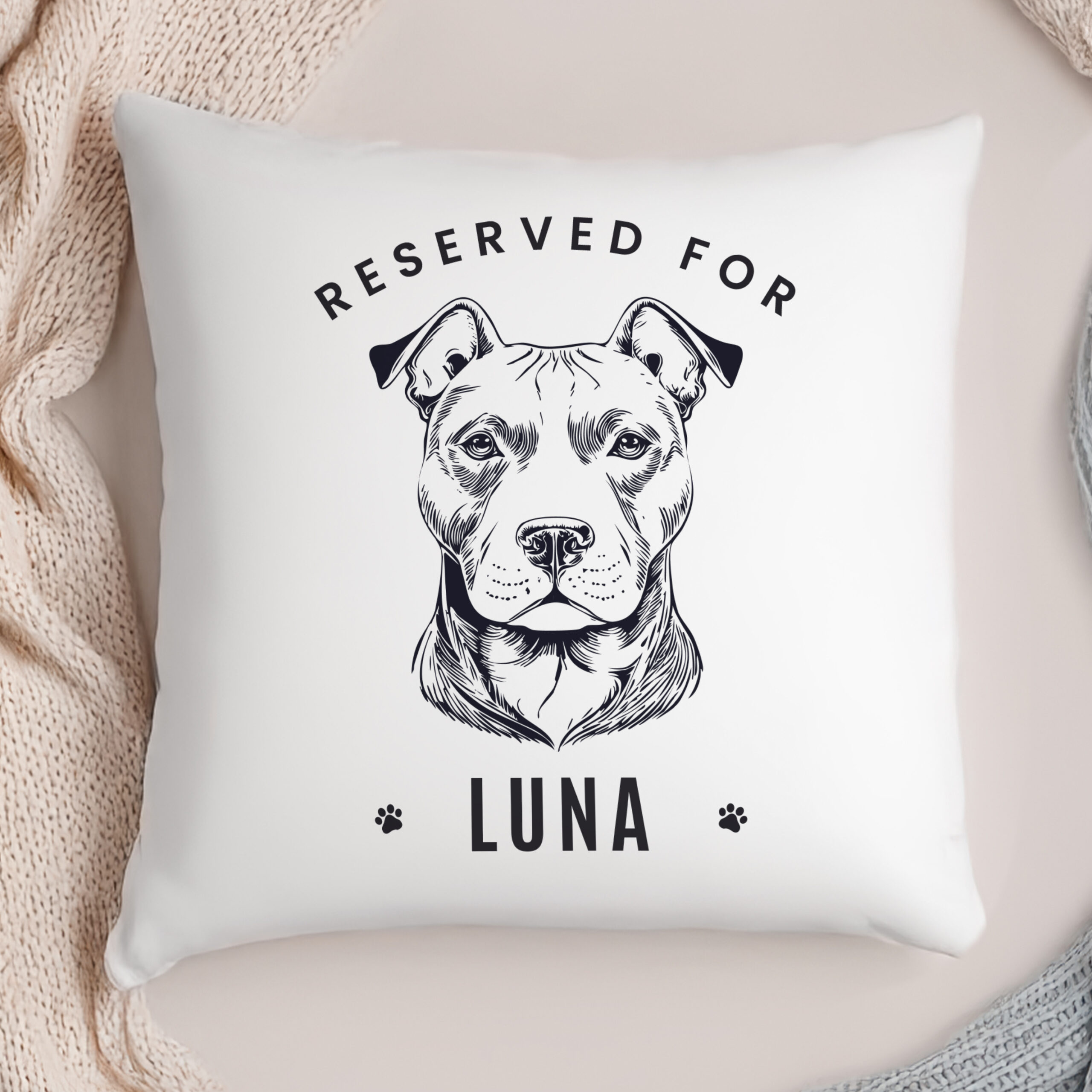 Personalised Reserved For Dog Breed Cushion - Image 6