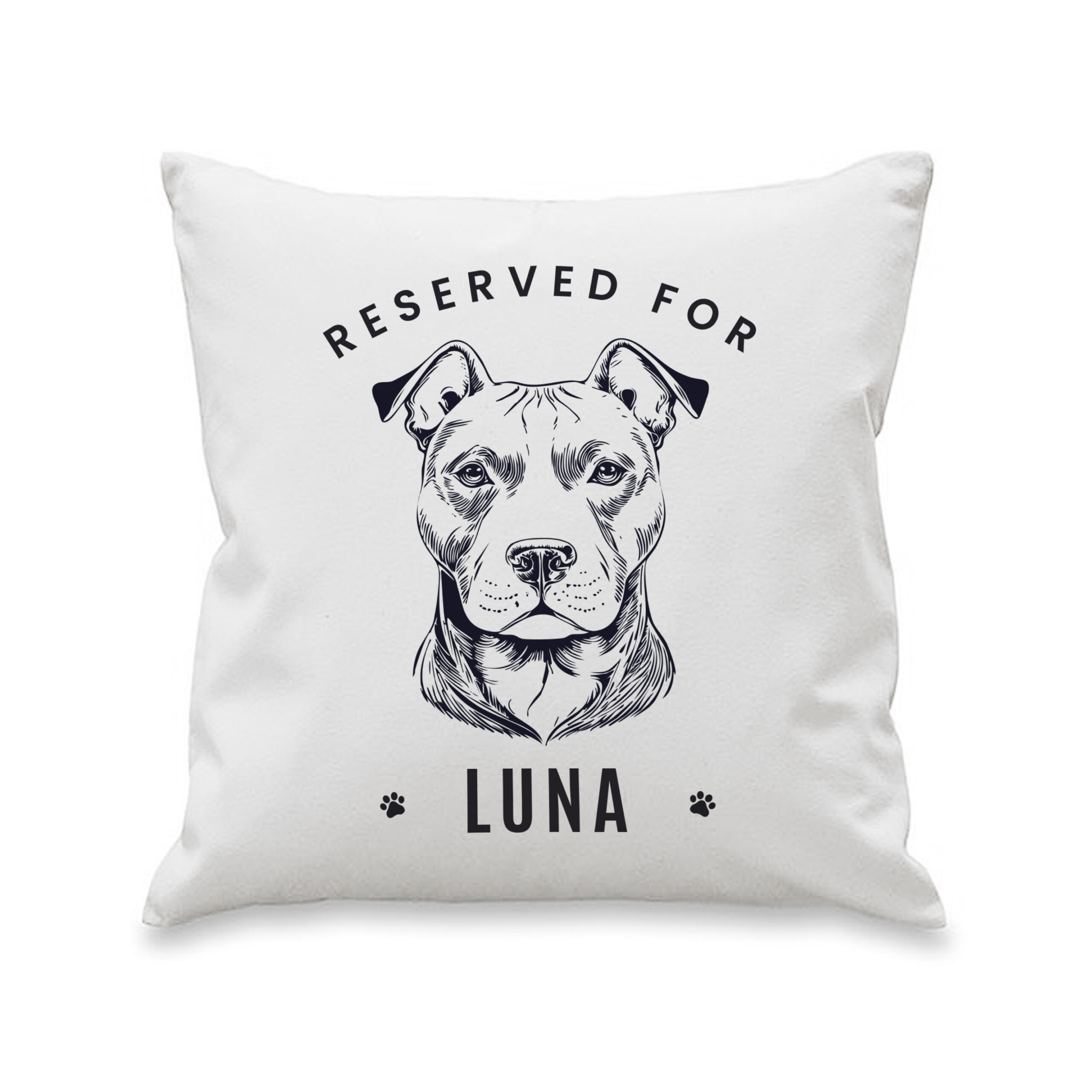 Personalised Reserved For Dog Breed Cushion - Image 3