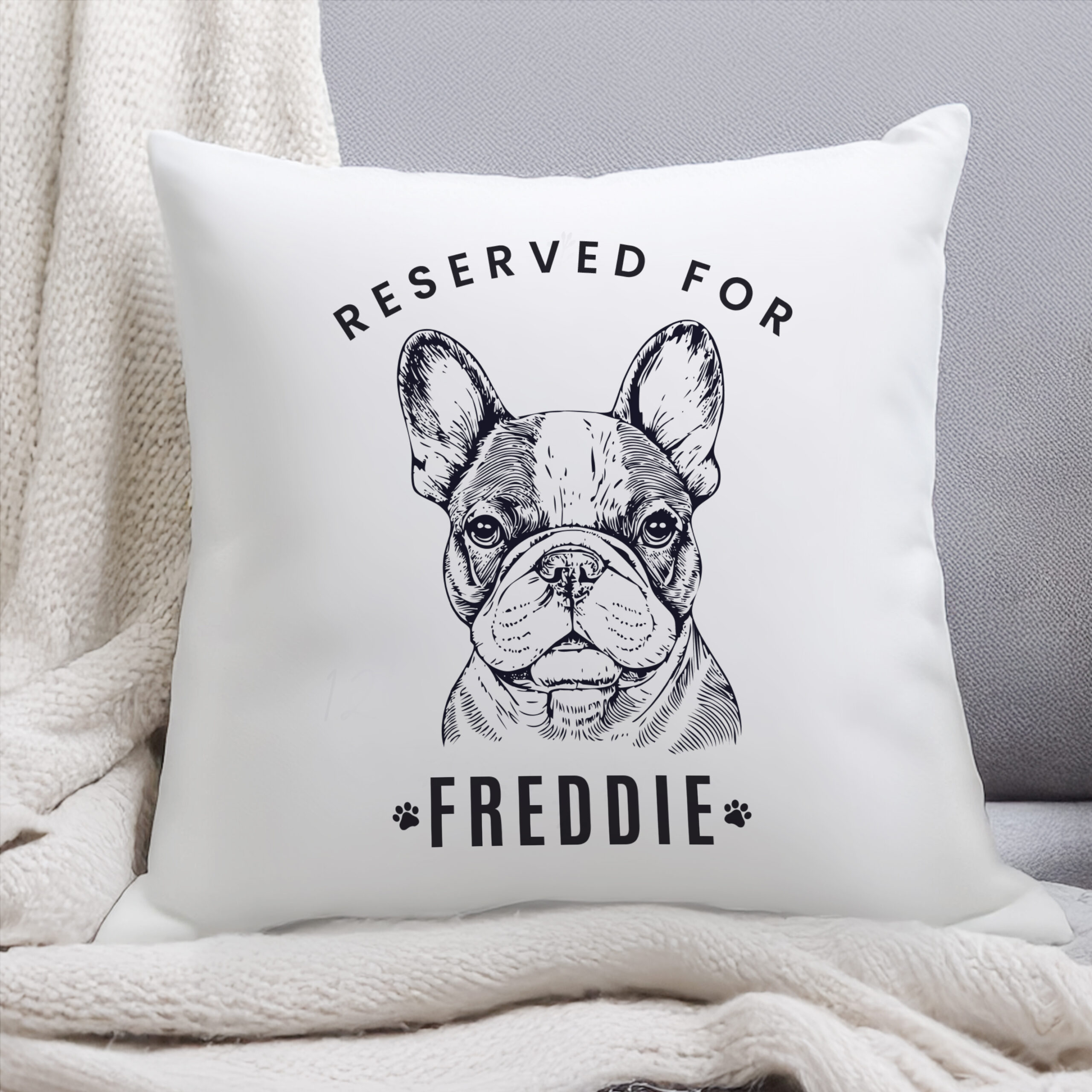 Personalised Reserved For Dog Breed Cushion - Image 4