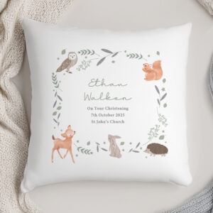 Personalised Woodland Animals Cushion