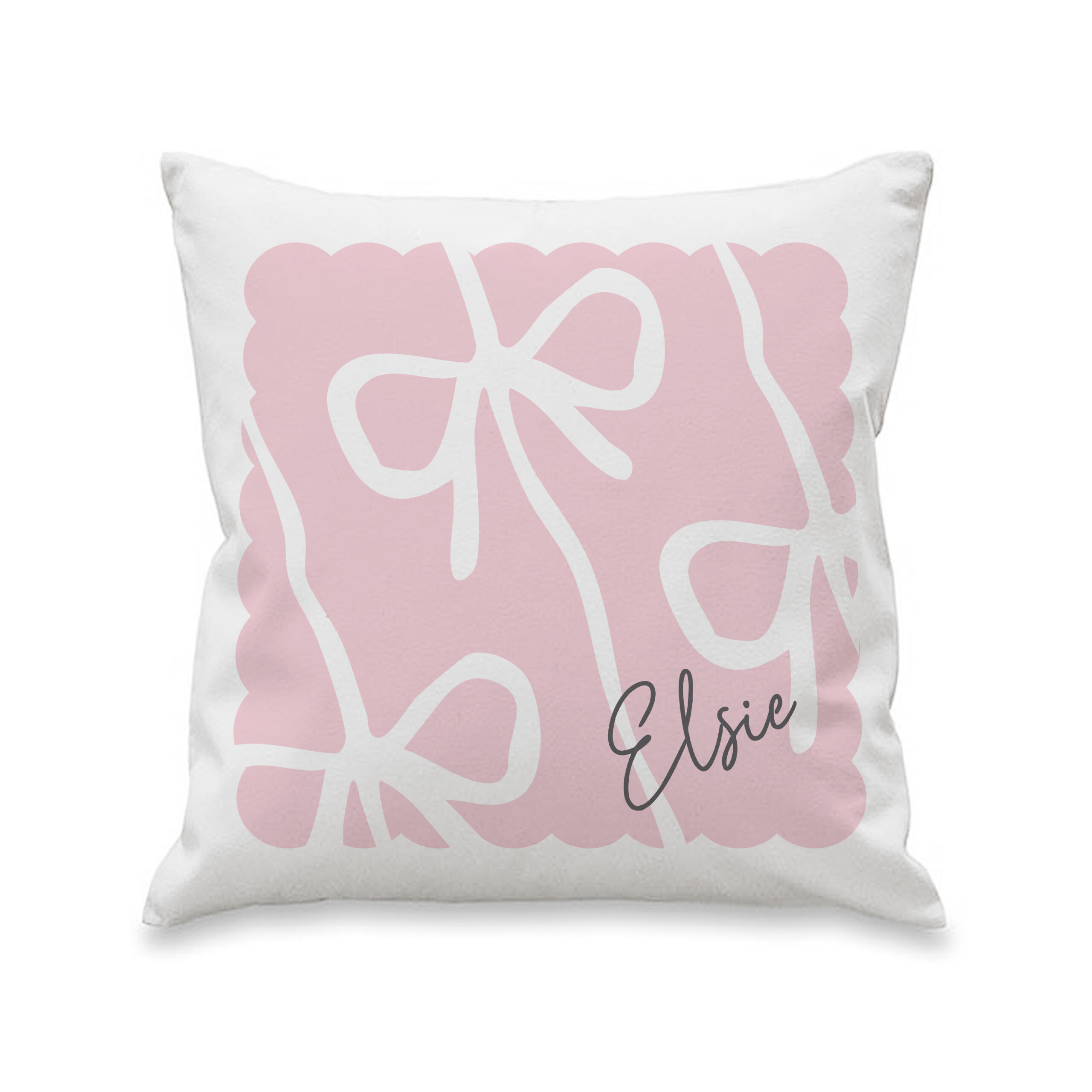 Personalised Pink Bow Cushion - Image 5