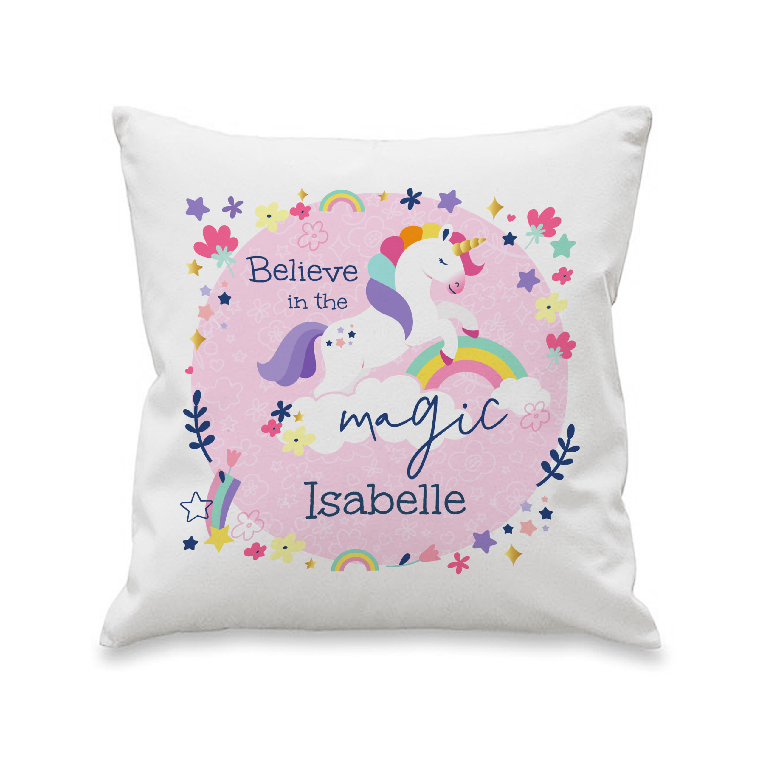 Personalised Pink Unicorn Cushion - Image 4