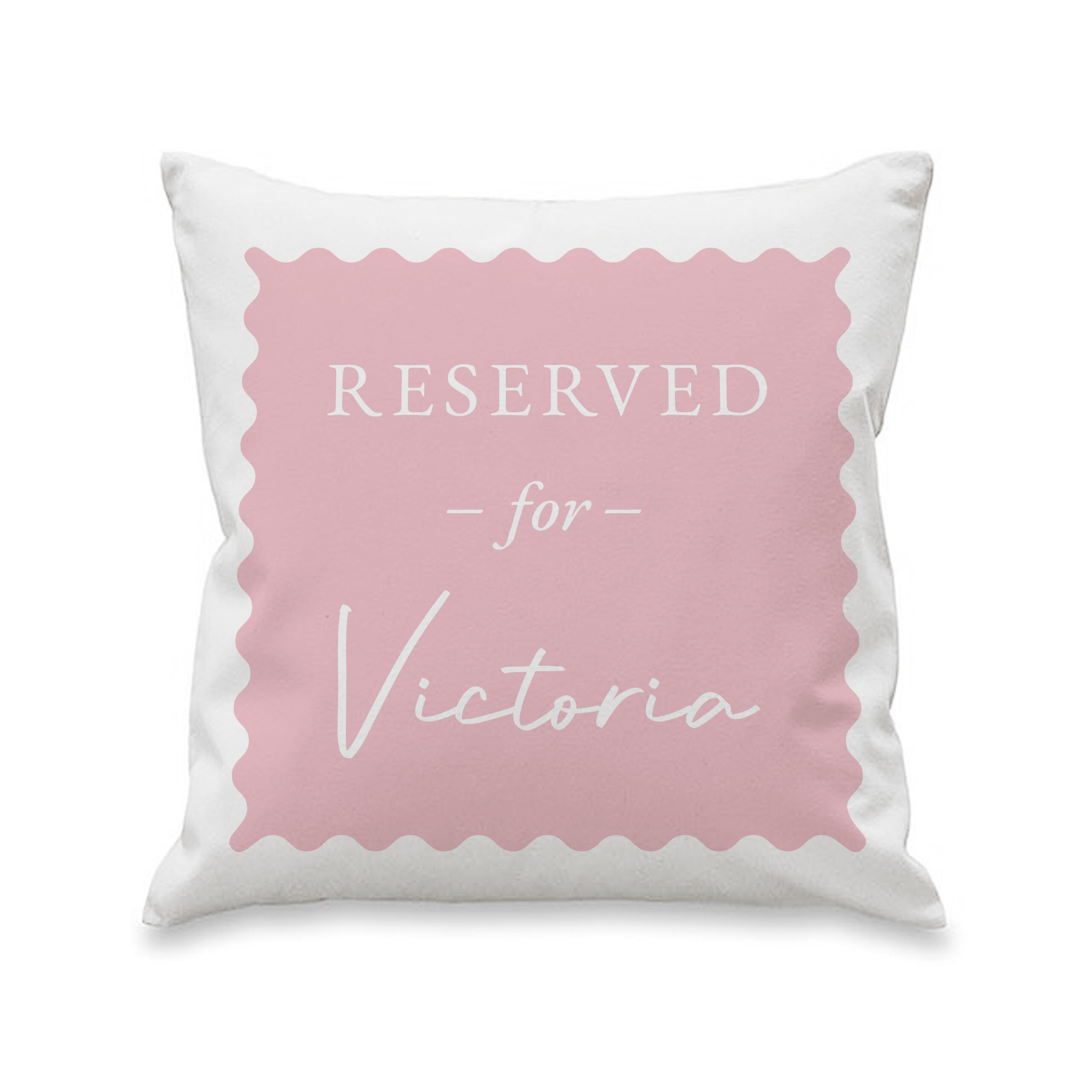 Personalised Pink Reserved For Cushion - Image 5