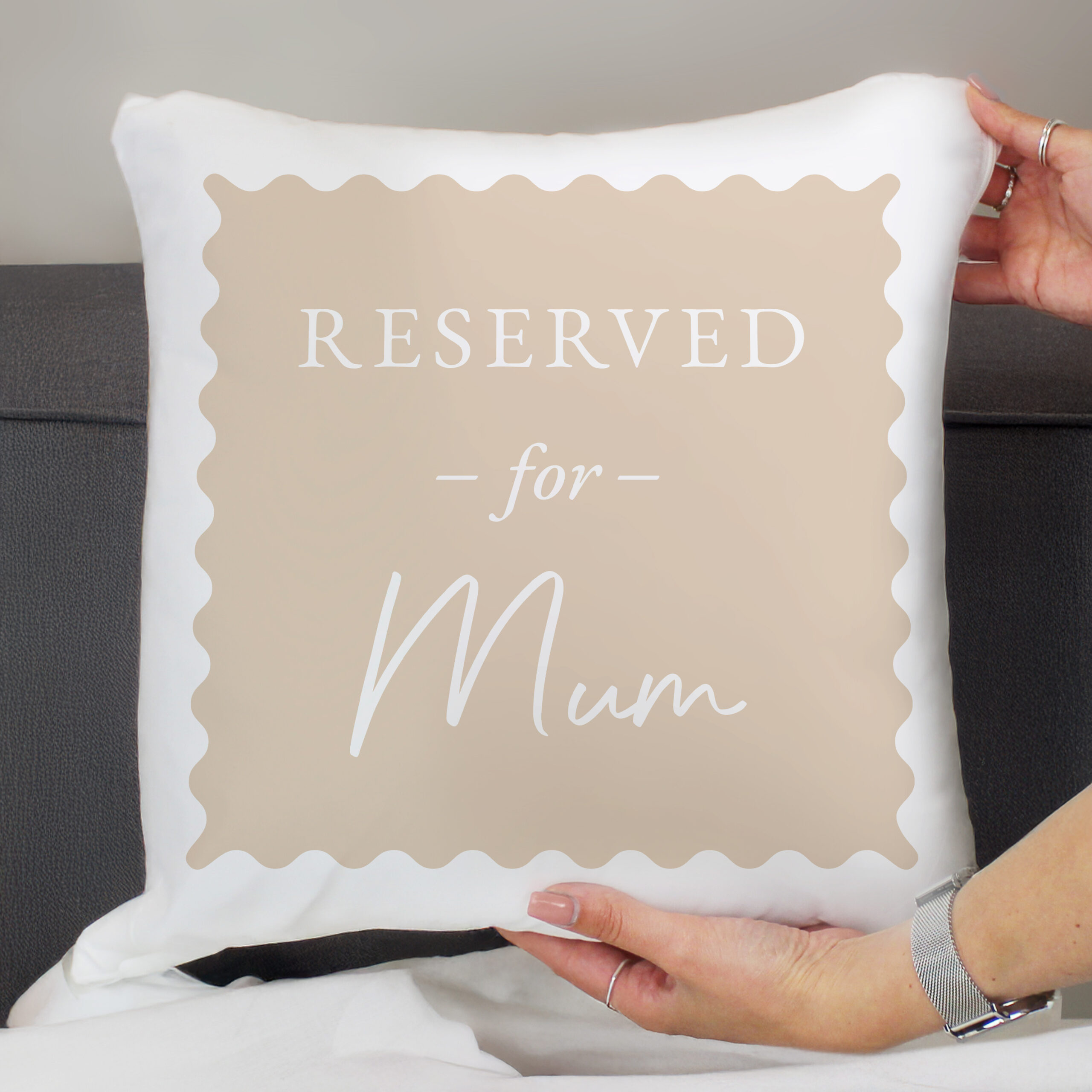 Personalised Cream Reserved For Cushion - Image 3