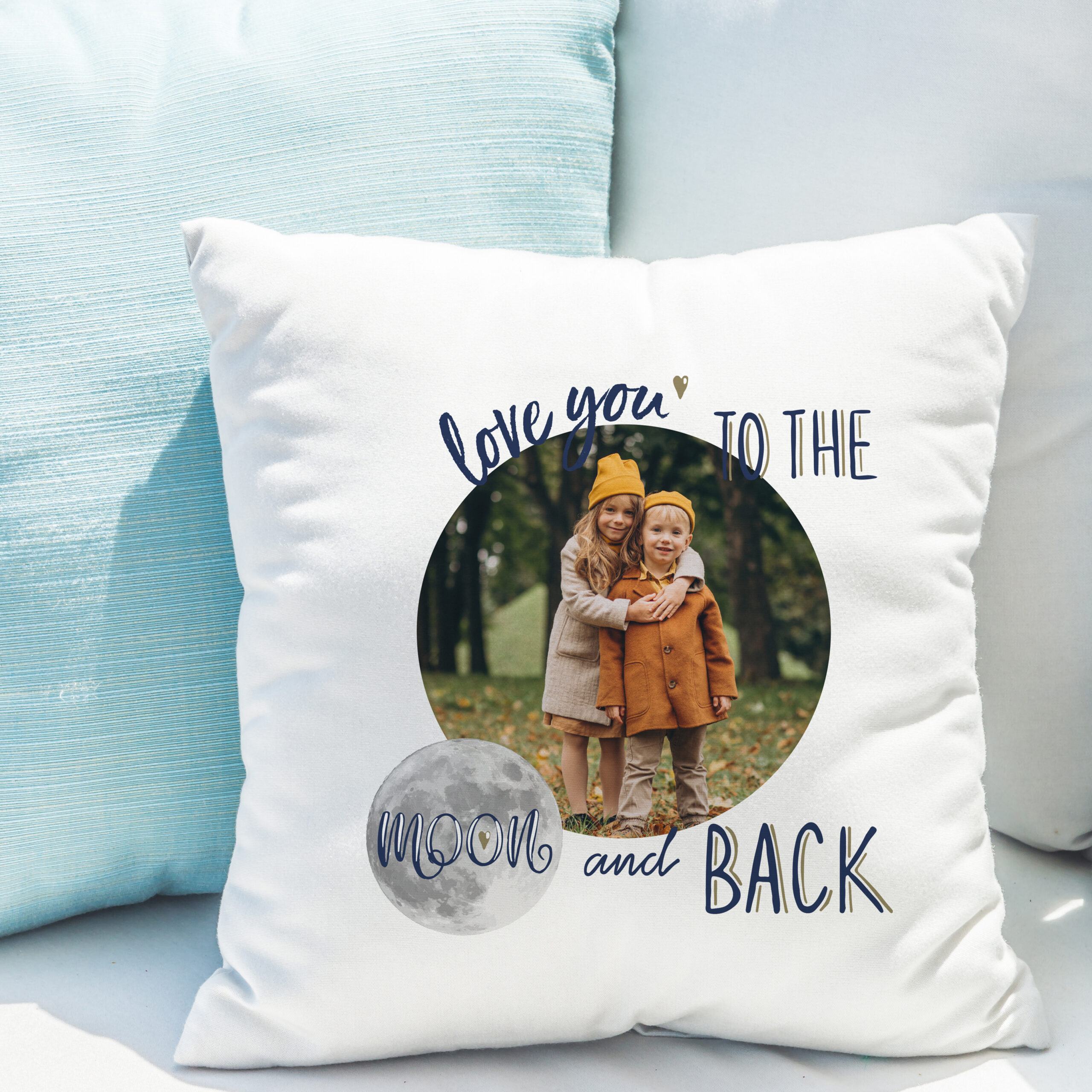 Personalised Moon & Back Photo Upload Cushion - Image 5