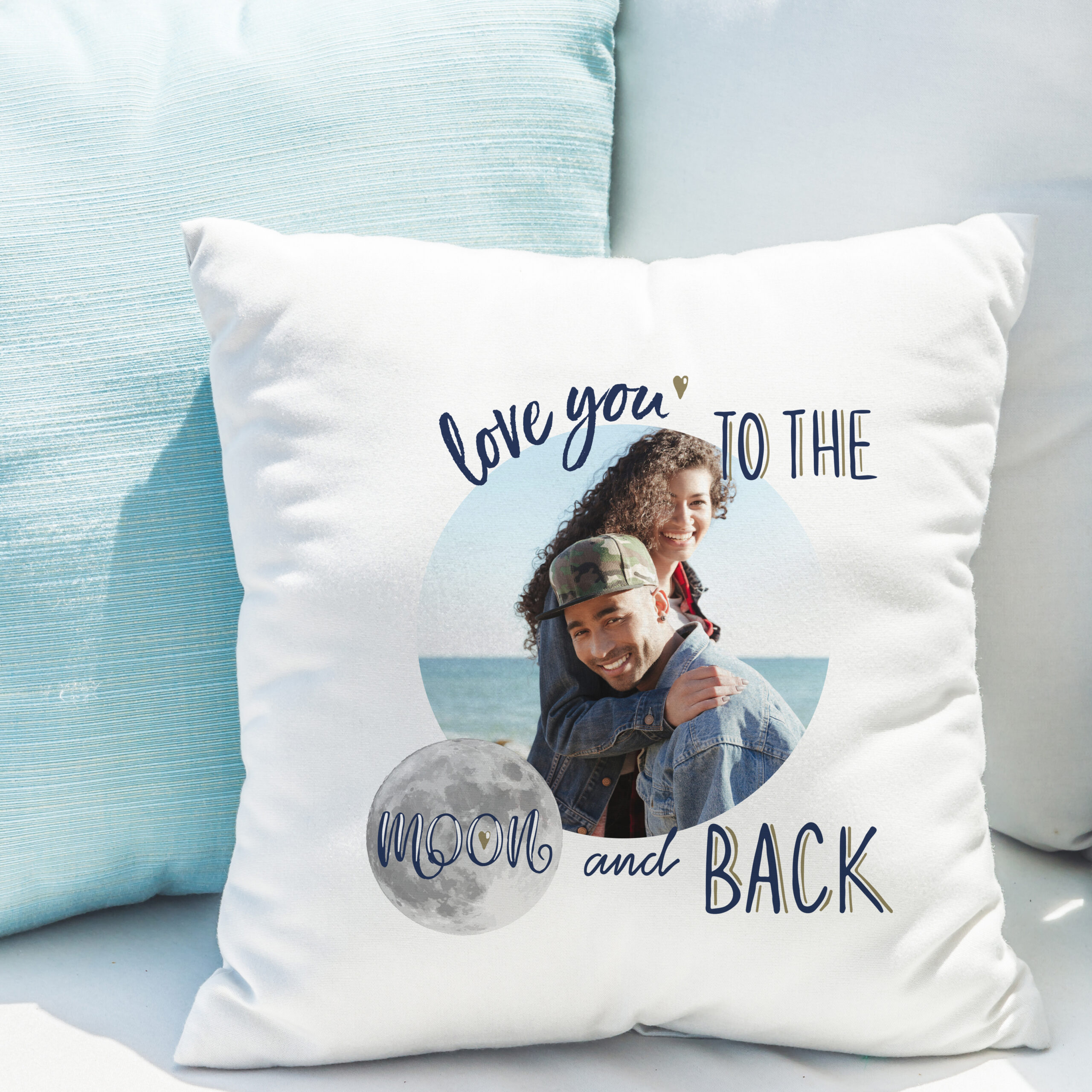 Personalised Moon & Back Photo Upload Cushion - Image 3