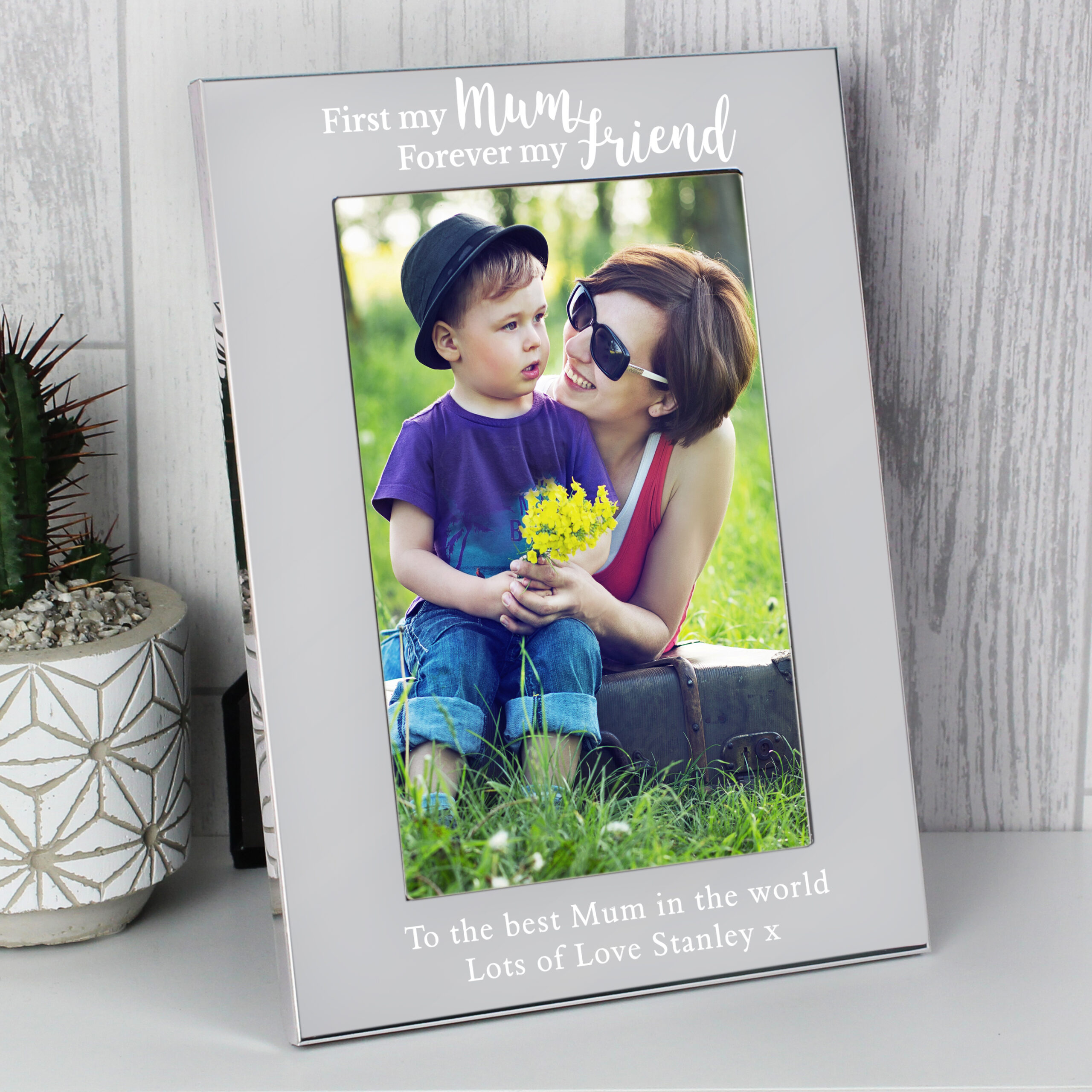 Personalised First My Mum...6x4 Silver Photo Frame - Image 4