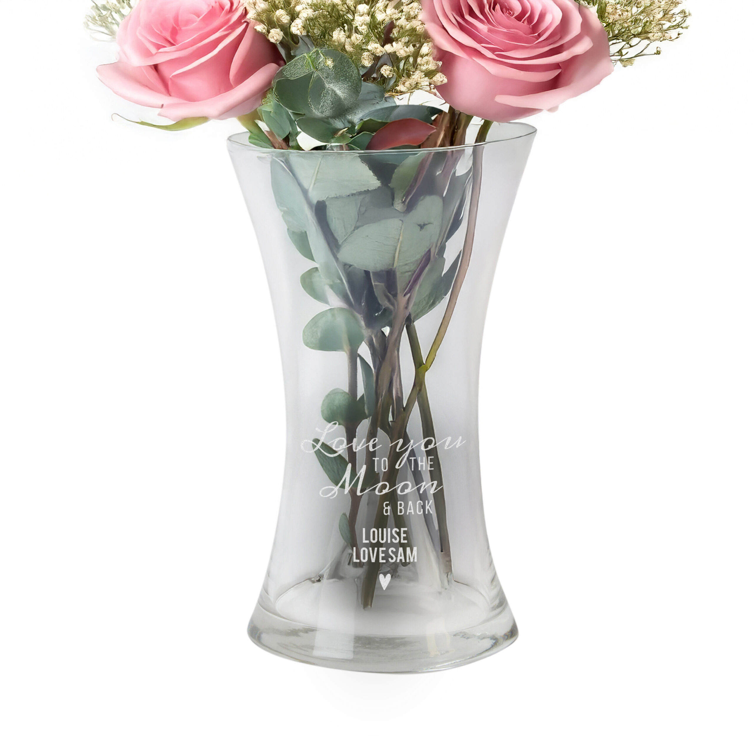 Personalised Love You To The Moon and Back Glass Vase - Image 4