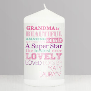 Personalised She Is... Pillar Candle