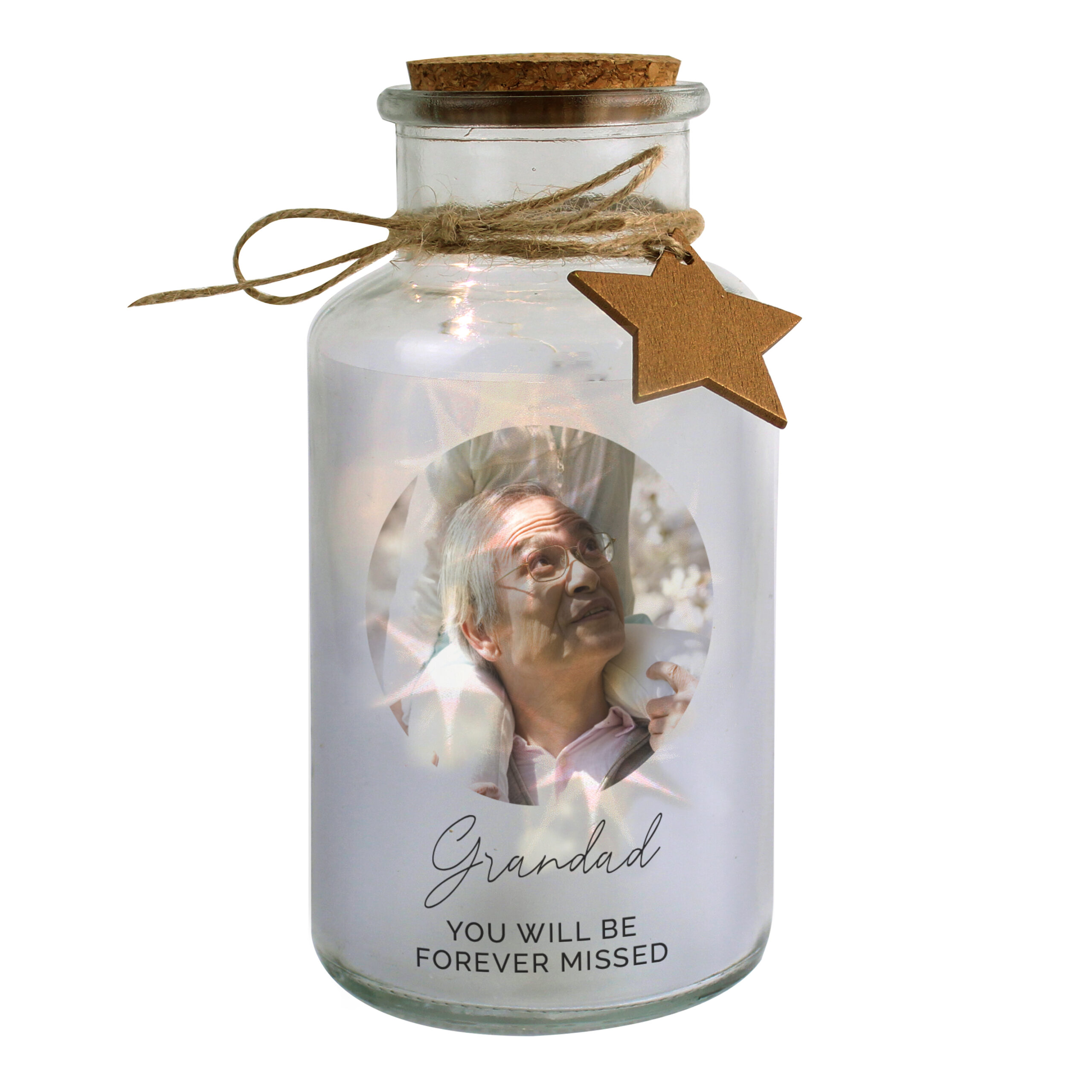Personalised Photo Upload LED Glass Jar - Image 4