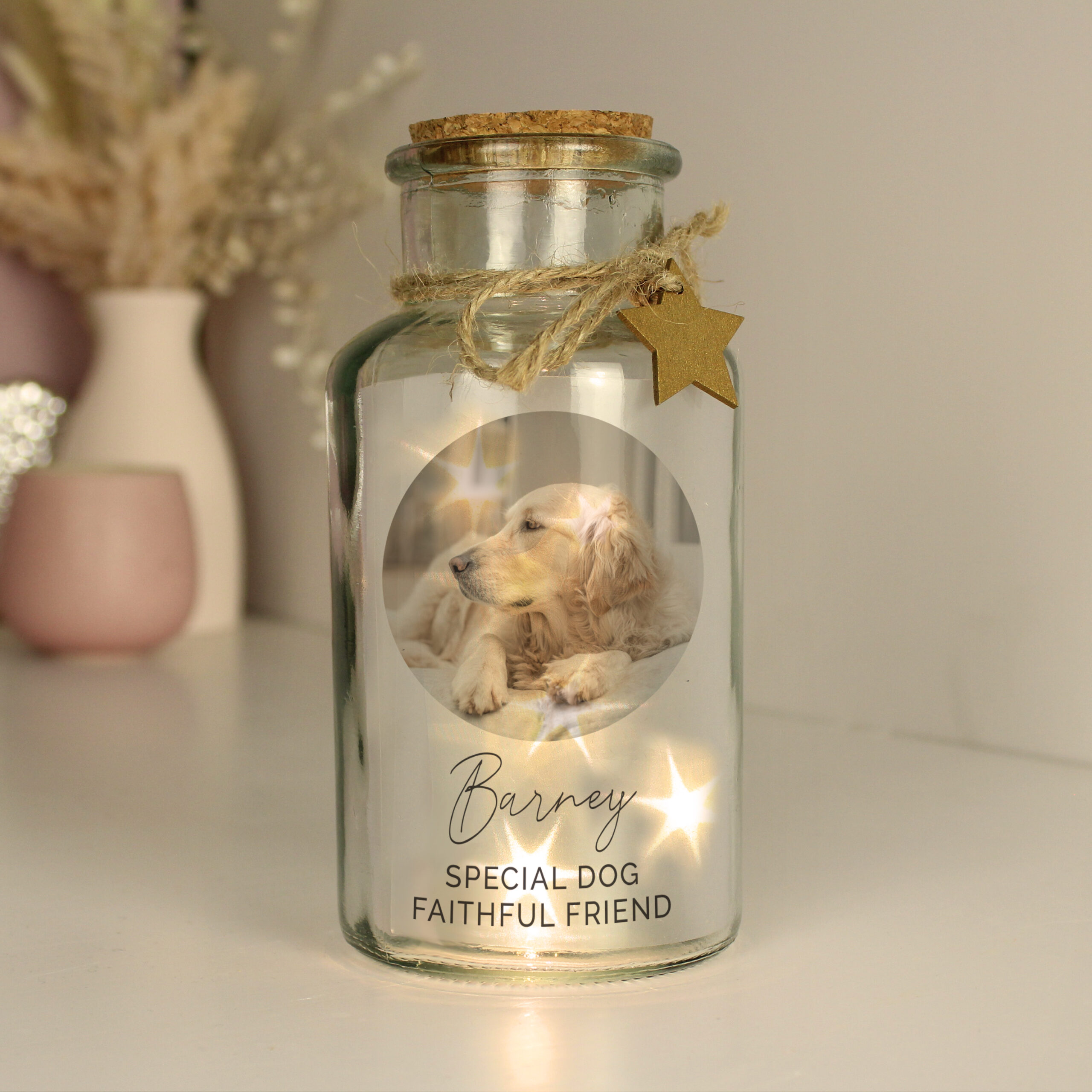 Personalised Photo Upload LED Glass Jar - Image 2