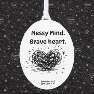 Scribbled with Love plaque – heartfelt quote gift