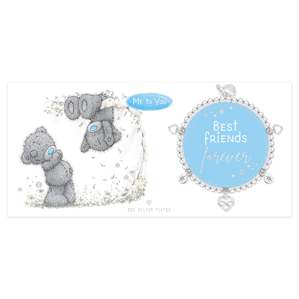 Me to You LifeCharms Best Friends Forever silver plated charm bracelet gift box with Tatty Teddy design
