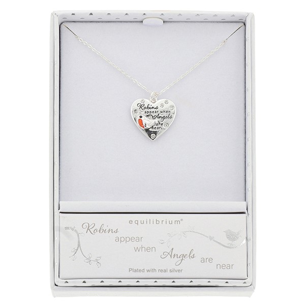 Equilibrium Robin Heart Necklace – Robins Appear When Angels Are Near - Image 3