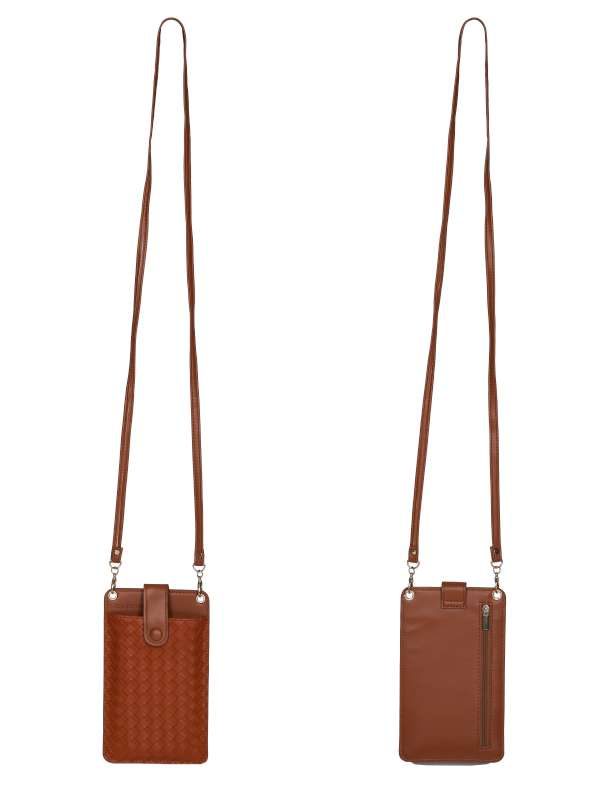 Woven Mobile Phone Pocket Bag Tan - Image 2