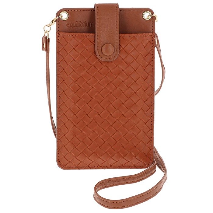 Woven Mobile Phone Pocket Bag Tan