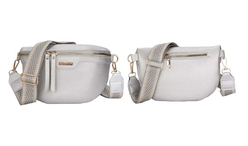 Cross Body Bum Bag Silver - Image 2