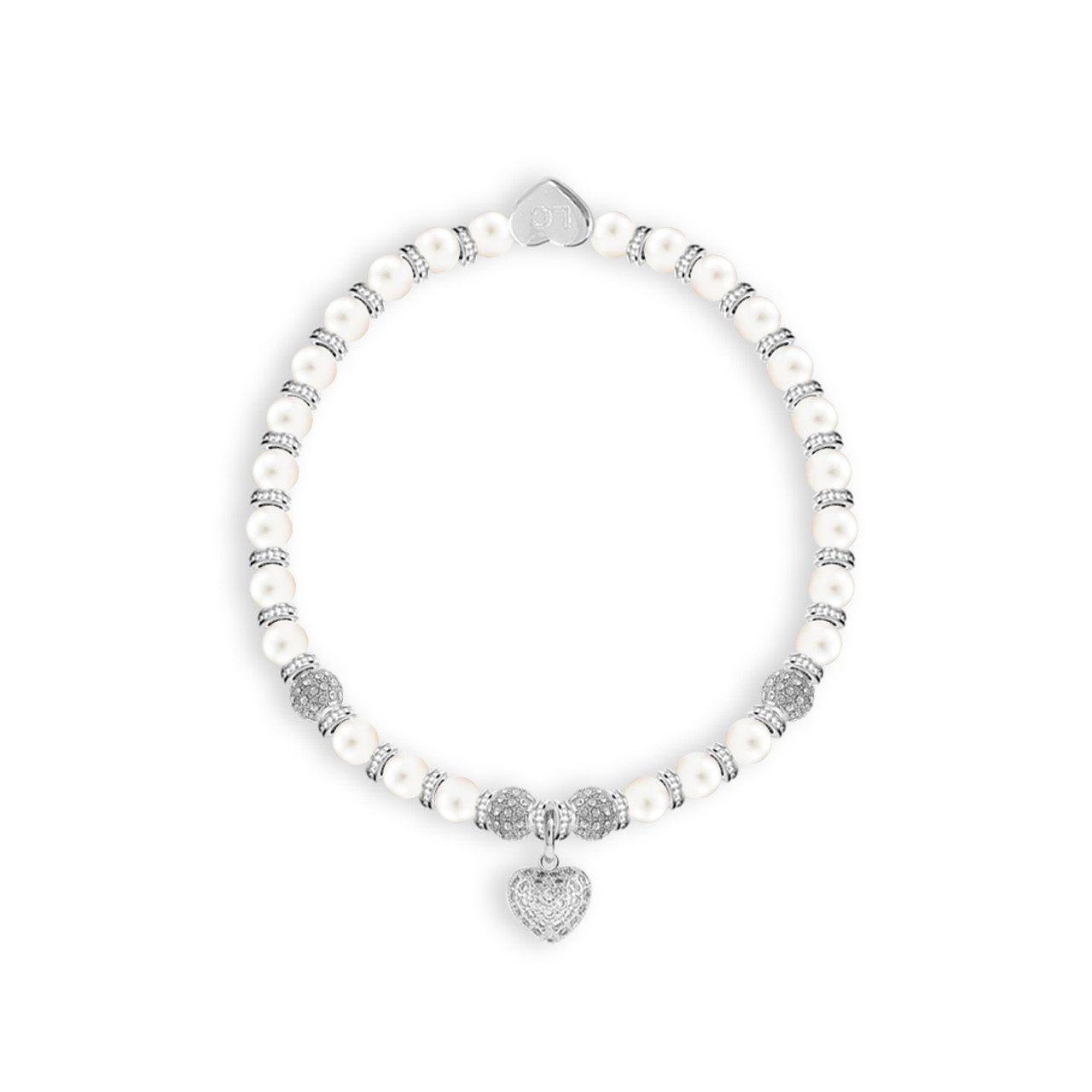 Beautiful Bride - Freshwater pearls charm bracelet in flower box - Image 2