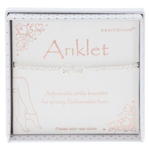 Eternal Love Sparkle Silver Plated Anklet