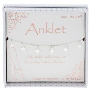 Celestial Stars Silver Plated Anklet