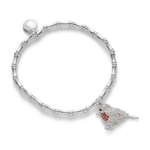 Robins Appear Sparkle Silver Plated Bracelet
