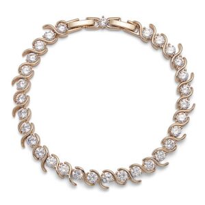 Twisted Bliss Gold Plated Twisted Tennis Bracelet