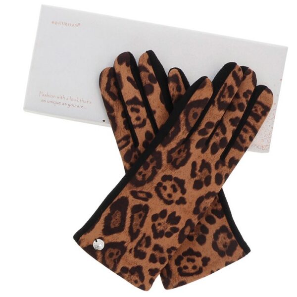 Leopard Print Boxed Gloves - Image 2
