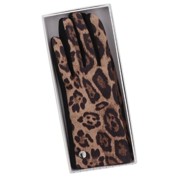 Leopard Print Boxed Gloves - Image 3