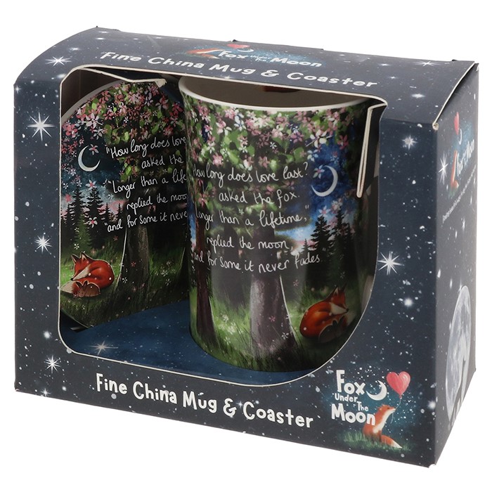 Fox Under The Moon Mug & Coaster Set - Image 2