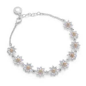 Daisy Chain Two Tone Daisies Bracelet
