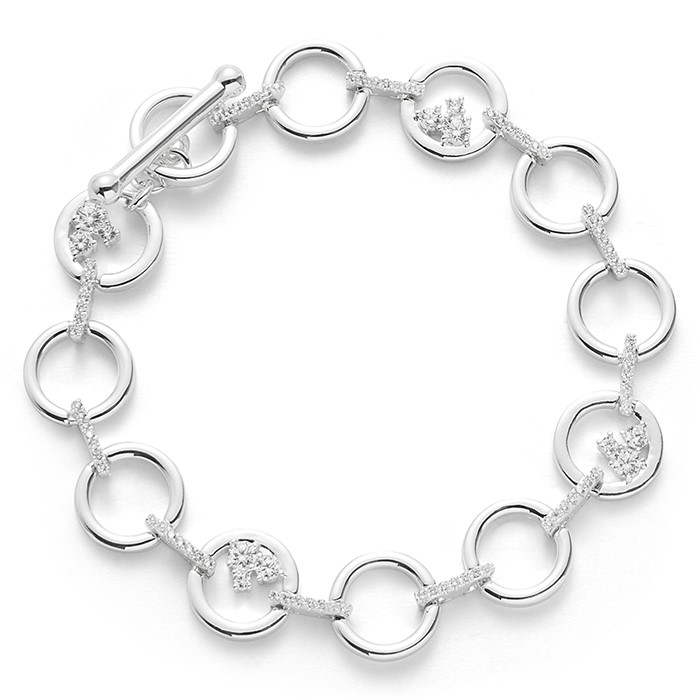 Eternal Chic Sparkle Silver Plated Bracelet