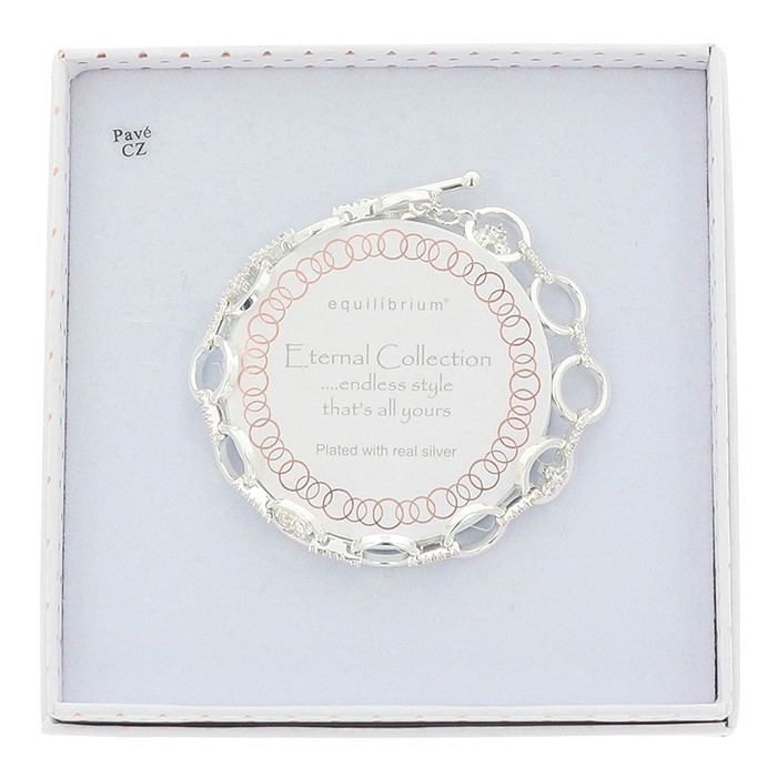 Eternal Chic Sparkle Silver Plated Bracelet - Image 3