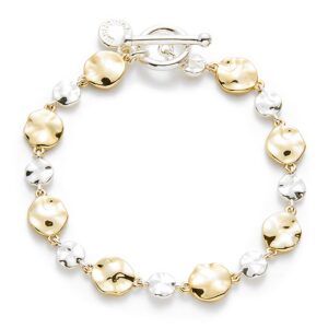 Eternal Modern Circles Two Tone Bracelet