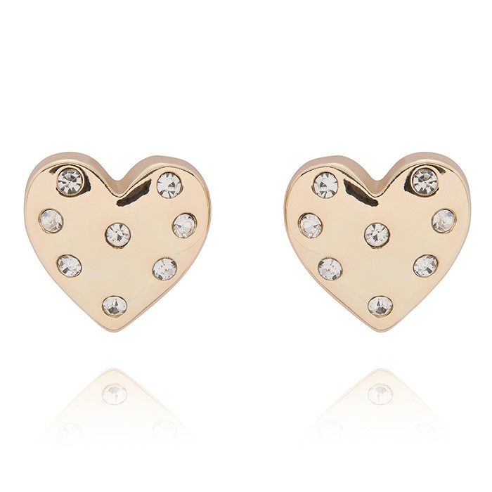Simply Timeless Elegant Gold Plated Heart Earrings