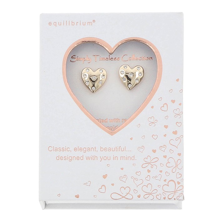Simply Timeless Elegant Gold Plated Heart Earrings - Image 2
