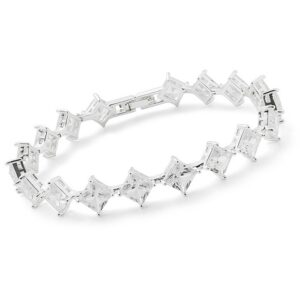 Radiance Sparkle Squares Silver Plated Bracelet