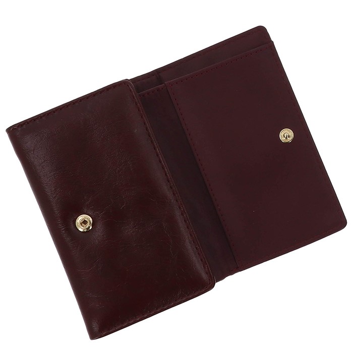 Glam Bow Clasp Purse Small Burgundy - Image 7