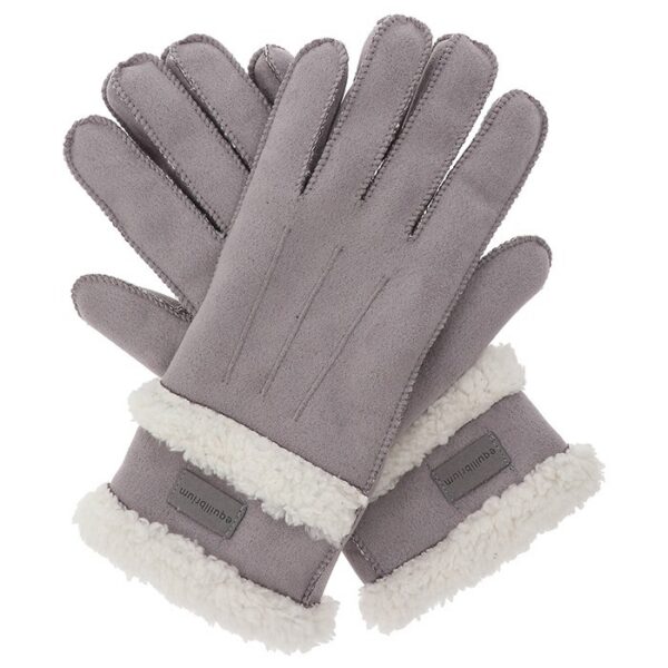 Luxury Faux Sheepskin Gloves - Image 3