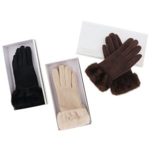 Soft Feel Faux Fur Cuff Boxed Gloves