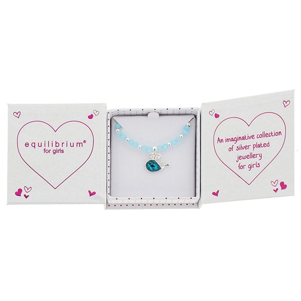 Girls Silver Plated Cute Whale Necklace