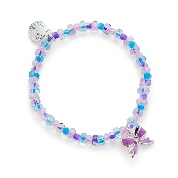Girls Pretty Bow Silver Plated Bracelet