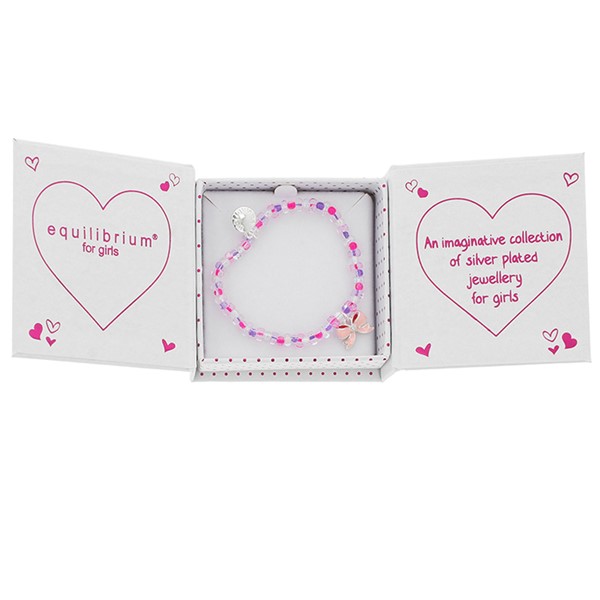 Girls Pretty Bow Silver Plated Bracelet