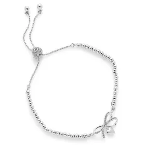 Eternal Bow Hanging Heart Bracelet