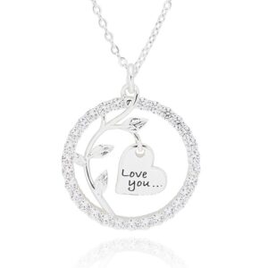 Natures Words Silver Plated Necklace Love You