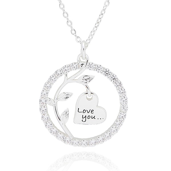 Natures Words Silver Plated Necklace Love You