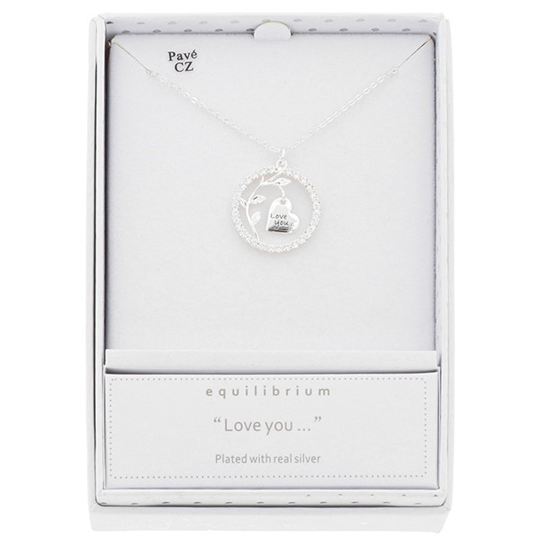 Natures Words Silver Plated Necklace Love You
