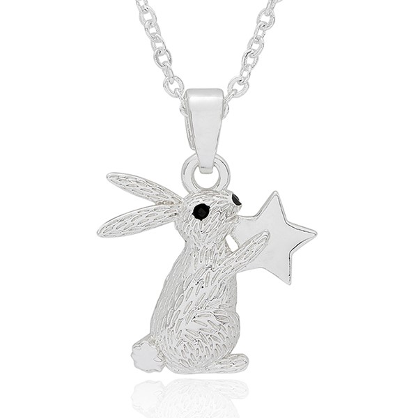 Fox Under The Moon Silver Plated Necklace Little Hug