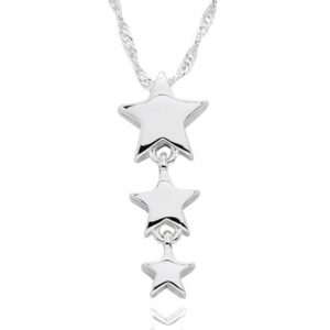 Celestial Modern Stars Silver Plated Necklace